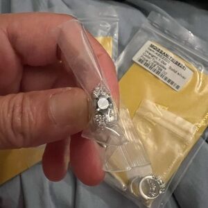 Solid Silver Moissanite women’s earrings with different colors of diamonds💥☝️